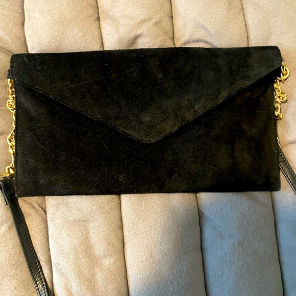 Black suede envelope purse - Picture 3 of 5